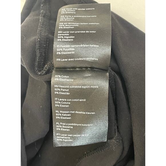 Weekday Lindey Jersey Jumpsuit Black Cropped Adjustable Straps Women's Medium - Picture 9 of 11